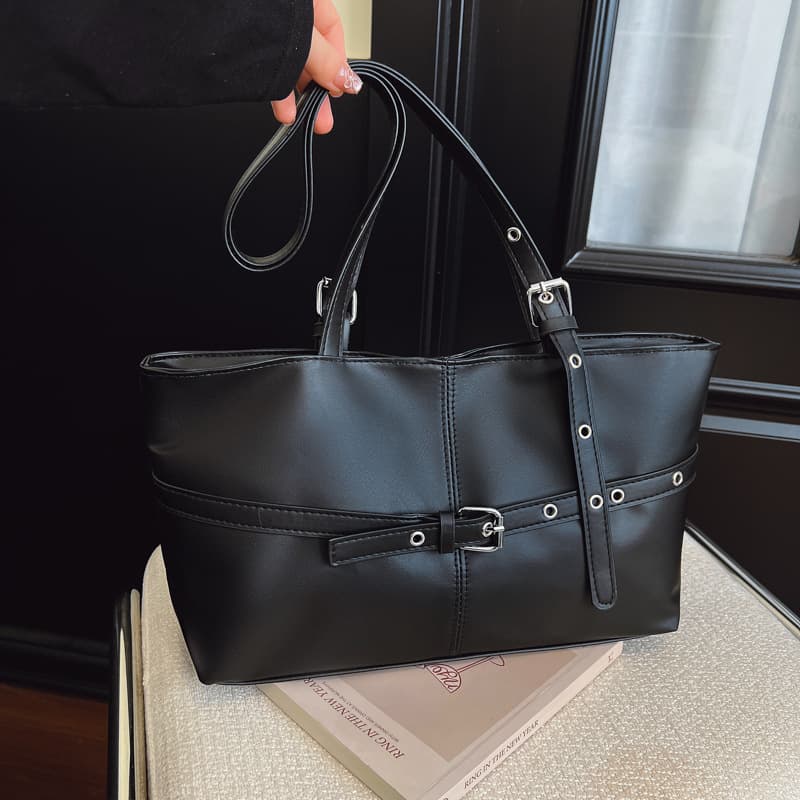 Vintage Large Capacity Bag for Women 2025 New Trendy Korean Tote Bag Niche Shoulder Underarm Bag Motorcycle Bag