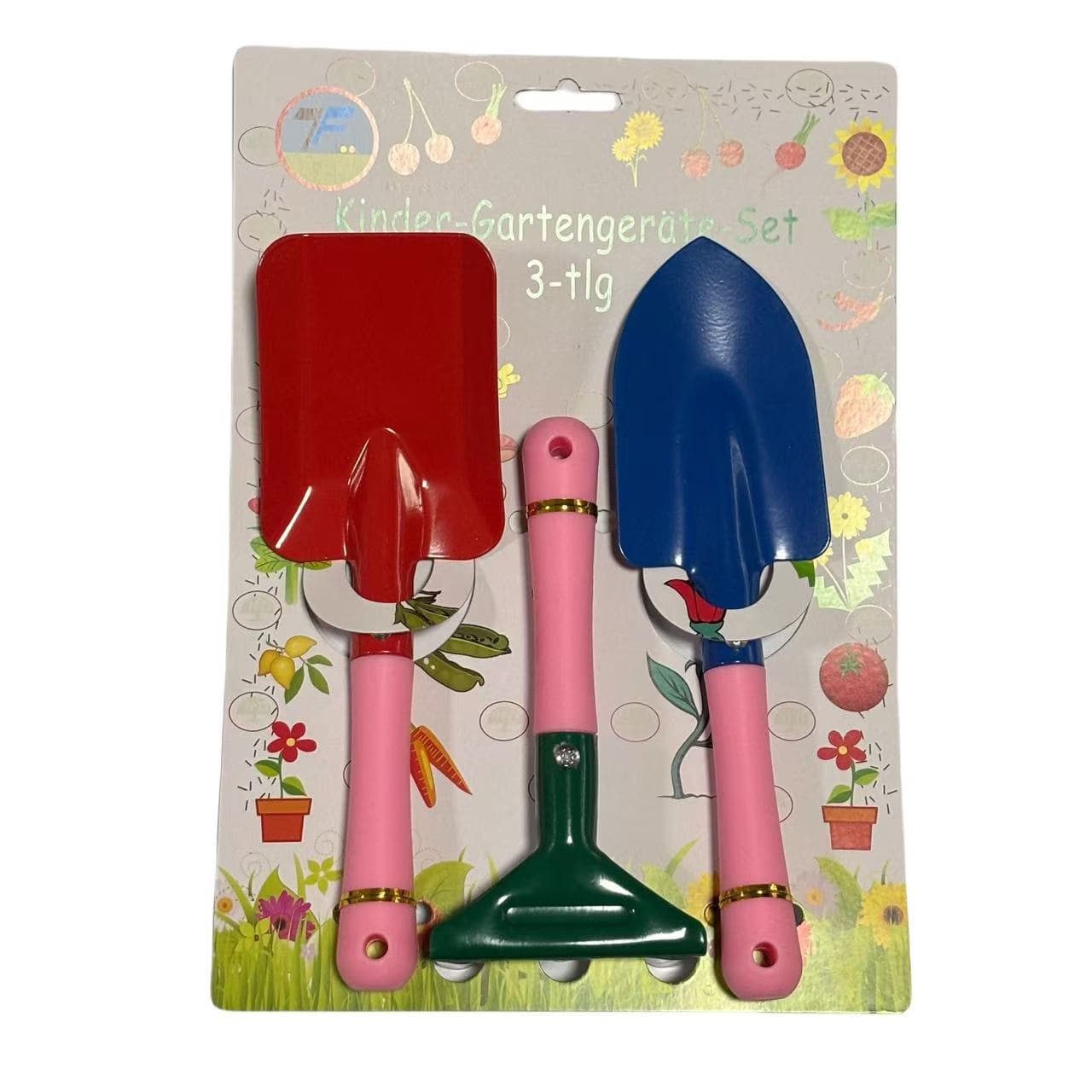 Children's gardening garden set outdoor early education toys shovel potted succulent three-piece set digging soil and sea tools