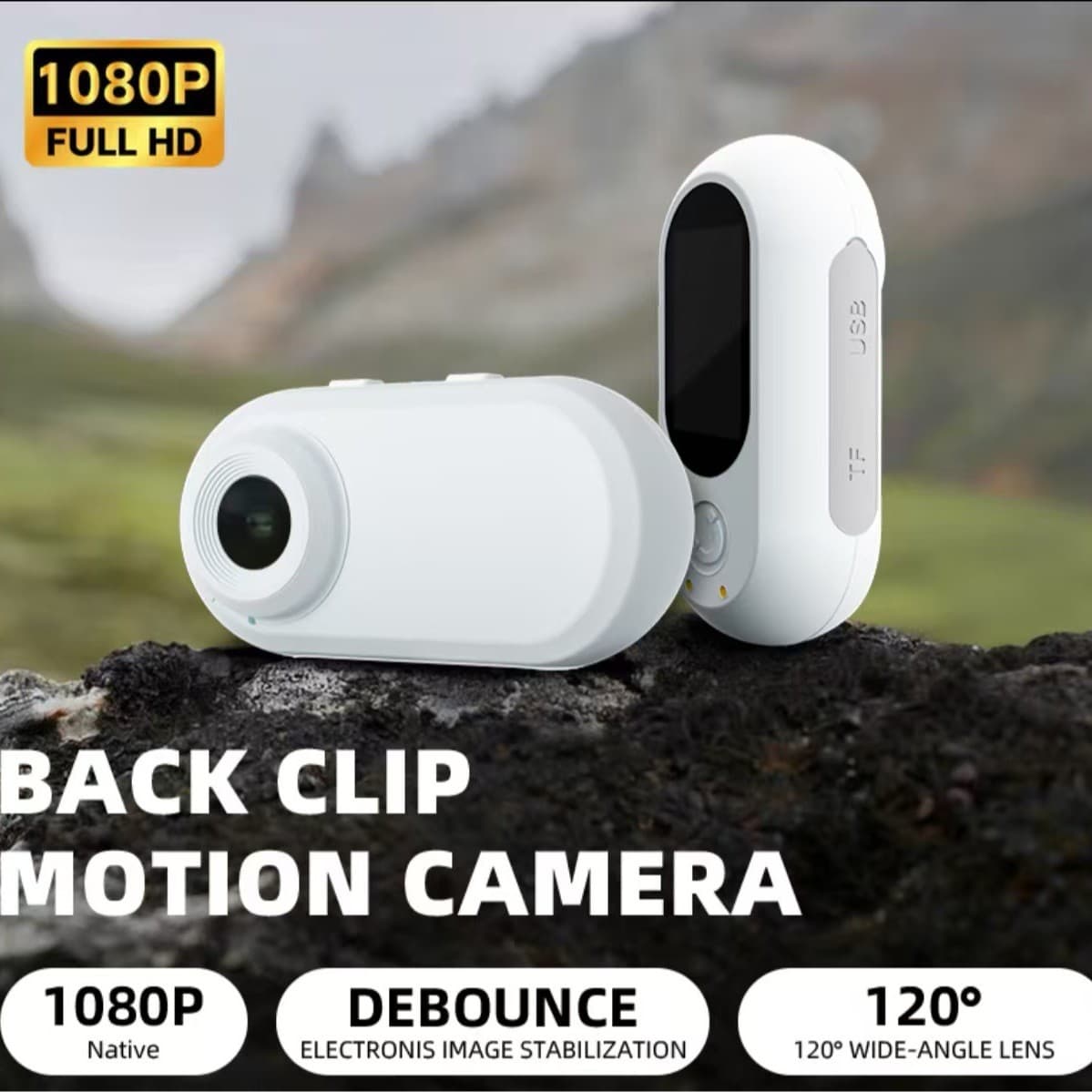 Cross-border high-definition 1080P thumb action camera body-worn shooting recorder anti-shake magnetic action camera