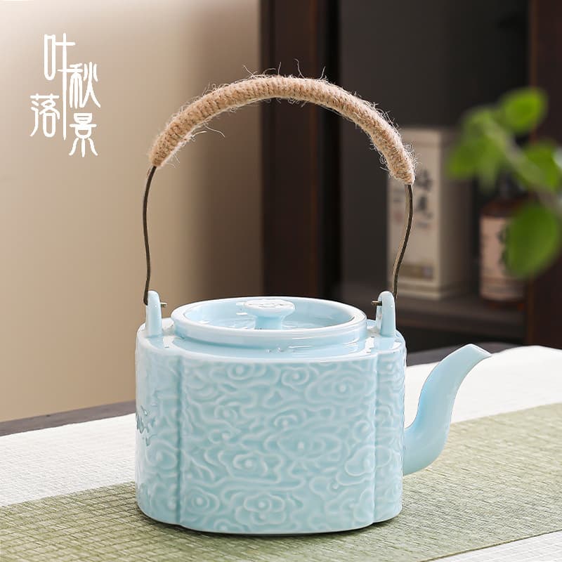 Ceramic Handle Pot, Tea Cup, Household Tea Set, Large Capacity Cold Water Pitcher for Hotels and Restaurants