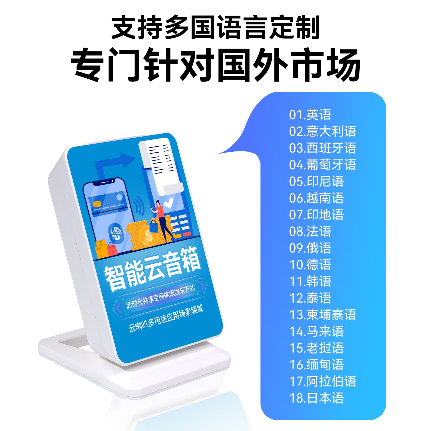 Y80 4G+WIFI Cloud Audio Payment Voice Announcer Payment Broadcast Cloud Horn Secondary Development Cash Register