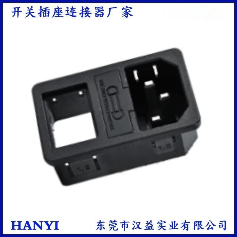 Power Socket AC-01 Card Type Pin-shaped Socket Three-in-One with Switch and Fuse Chassis Socket