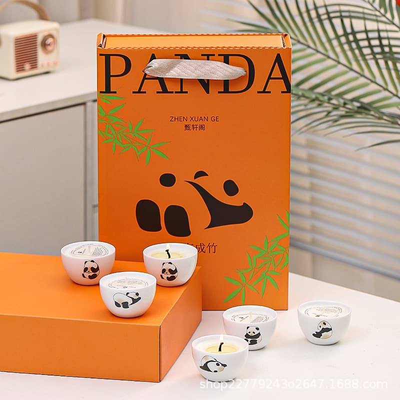 Panda Aromatherapy Candle Gift Set Premium Birthday Gift for Women Men Unique Creative Fragrance Decoration