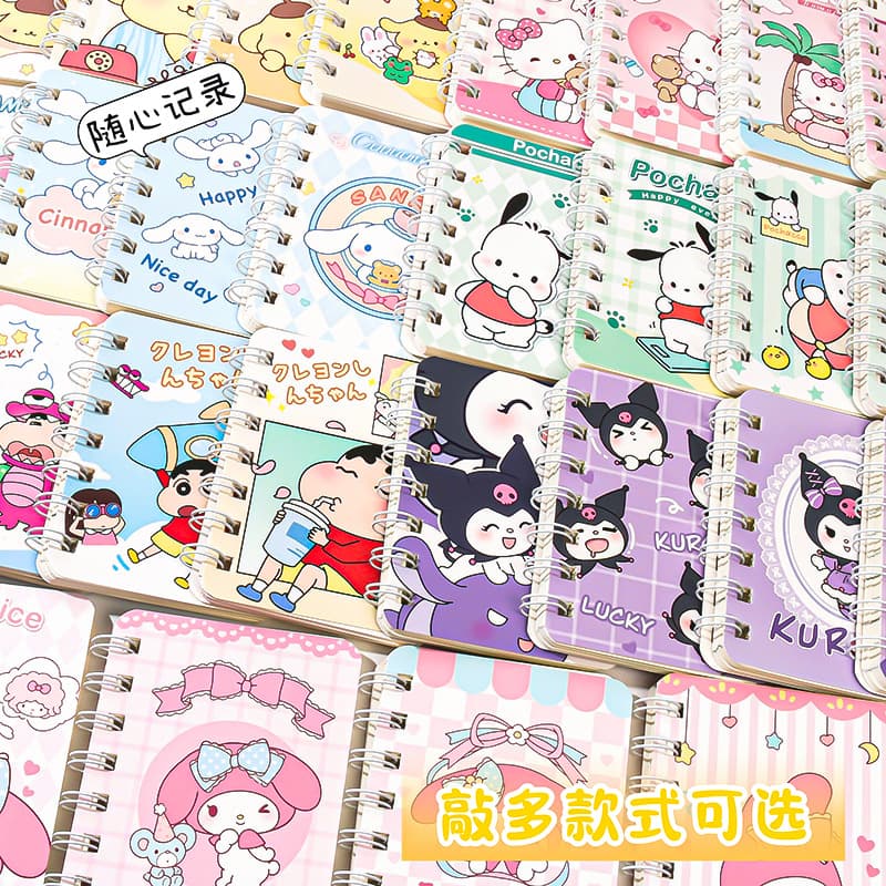 A7 roll-over coil cartoon notebook to carry with you cute student diary notepad