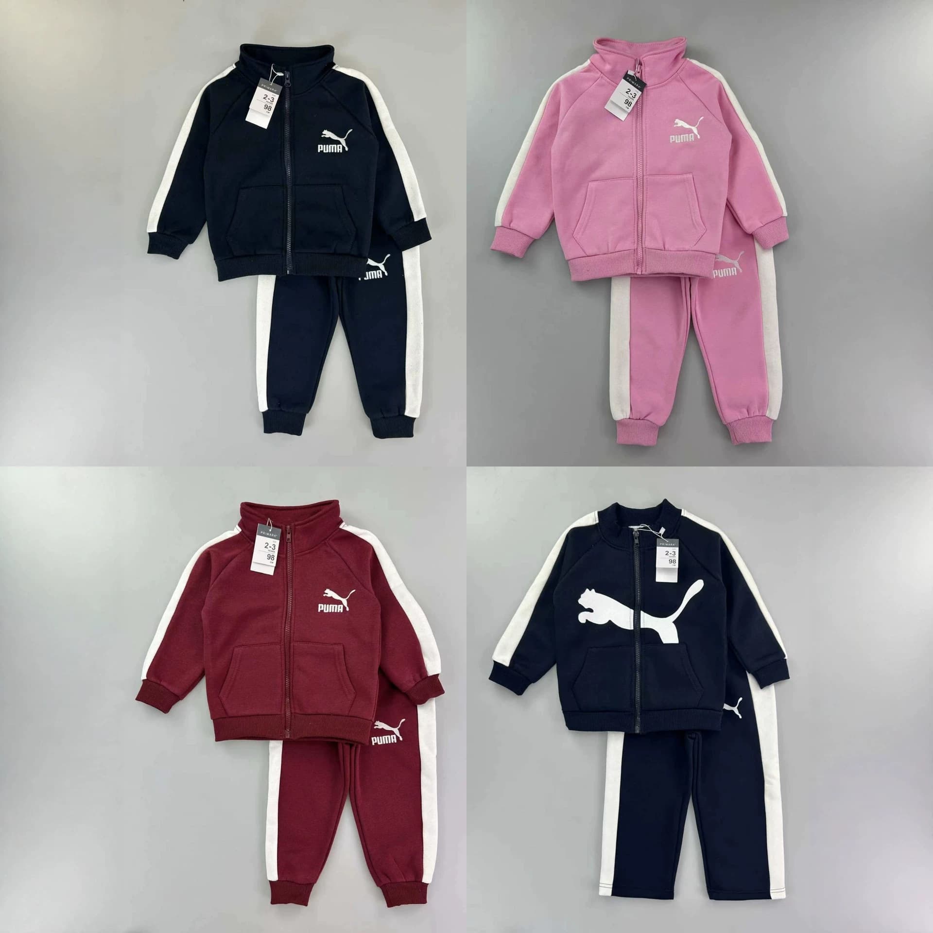 Kids Zip-Up Jacket Set for Boys and Girls Ages 2-8, Cotton Winter Lined Warm Thermal Outfit