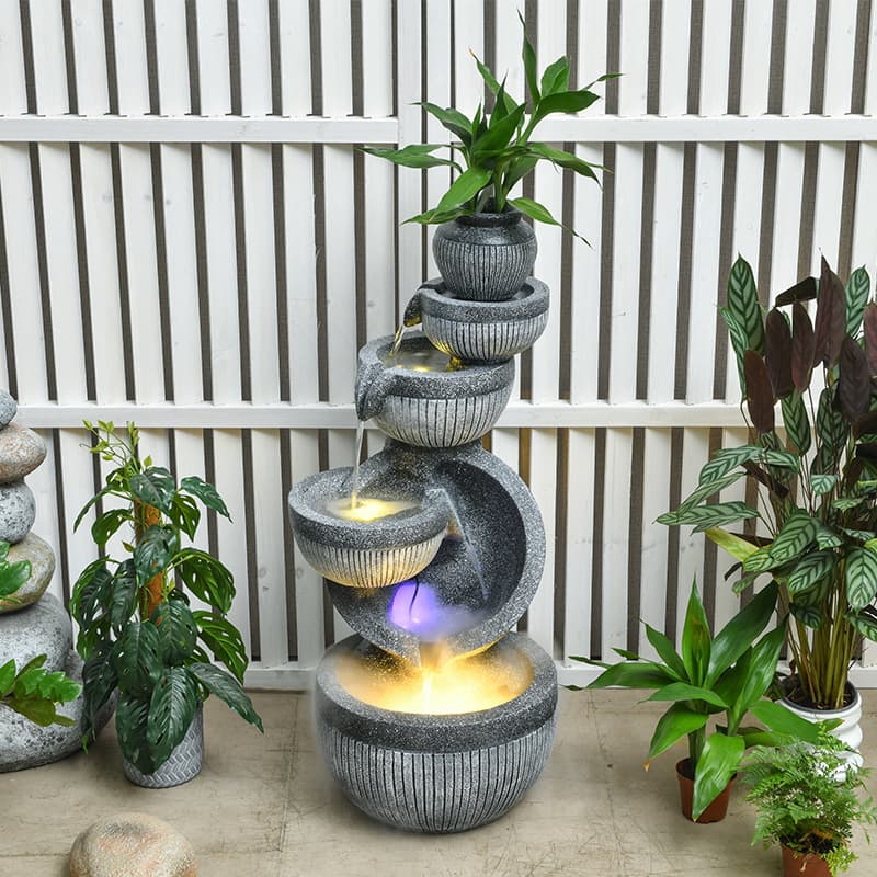 Factory Direct Cross-border Creative Rockery Water Fountain Circulating Water Ornament Home Decoration Floor Landscape Amazon