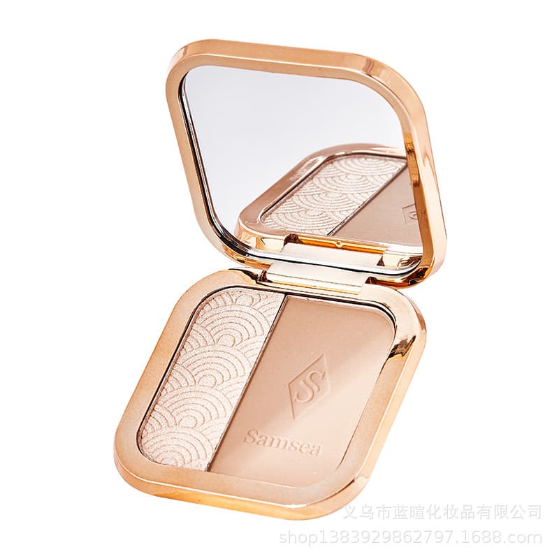 Samsea Holy Hope Highlighter Contour Powder for Natural Nose and Face Brightening, Douyin Hot-Selling Fine Shimmer Dropshipping
