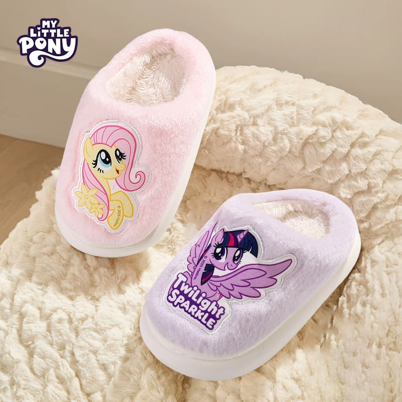 My Little Pony 2025 Fall/Winter New Children's Cotton Slippers Cute Cartoon Indoor Non-Slip Warm Cotton Slippers Distribution