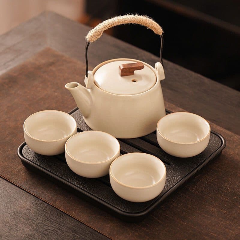 Huangruyao Tea Set Kung Fu Tea Set Household Full Ceramic Set with Tea Cups, Teapot, Tea Tray, Chinese Wholesale New