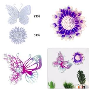Butterfly Wall Hanging Resin Mold DIY Sunflower Wall Hanging Butterfly Desktop Ornament Silicone Mold