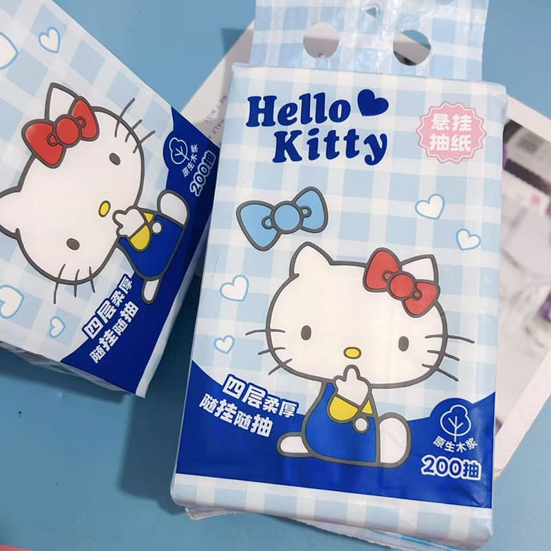 KT Cat Hanging Tissue 800 Sheets, Wall-Mounted Facial Tissue, Wet-Resistant Toilet Paper, Napkin