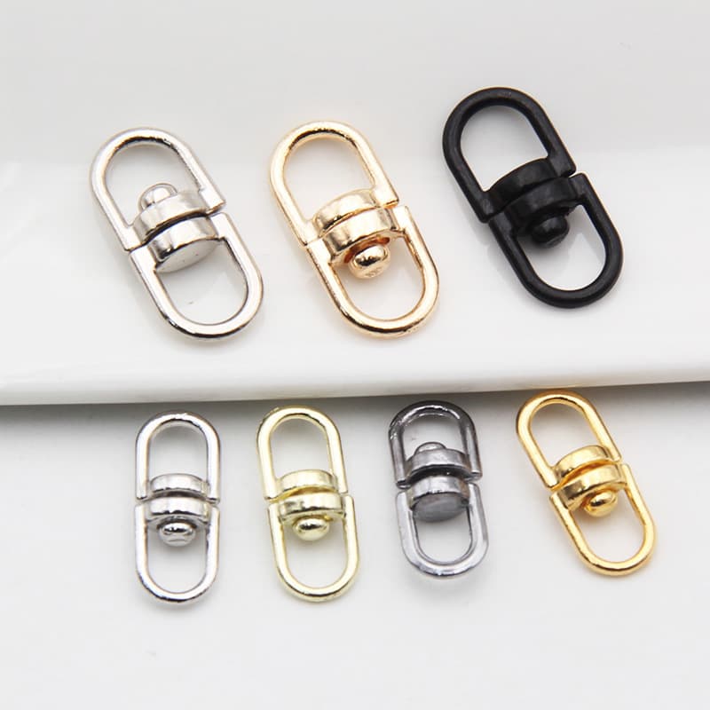 DIY Electroplated Gold Alloy 8-Shape Swivel Ring Accessory Jewelry Keychain Swivel Connector 8-Shape Buckle