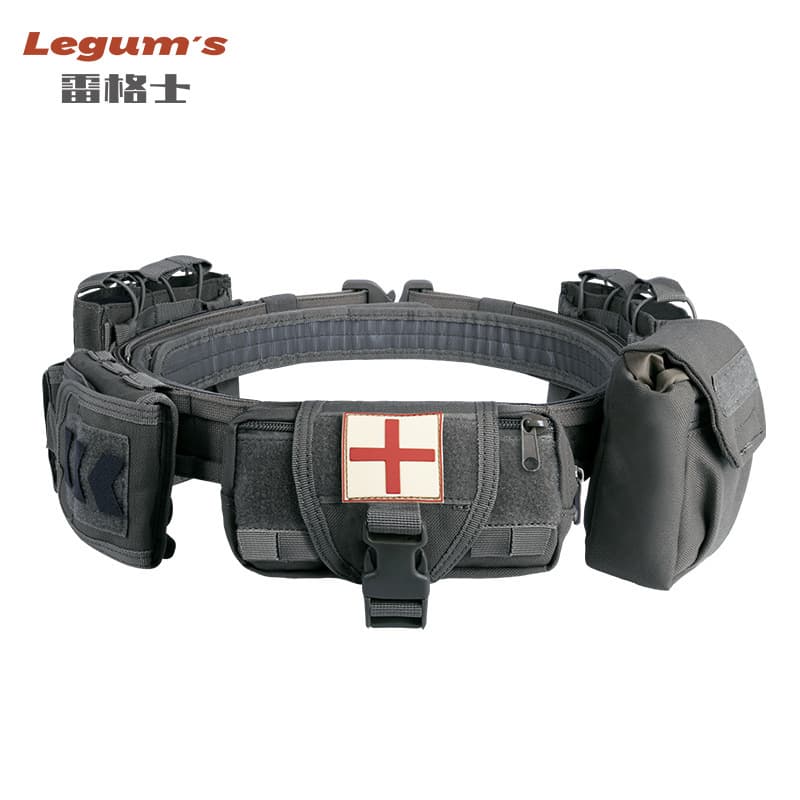 Outdoor tactical multi-functional duty waist bag tactical six-piece set tactical girdle tactical belt