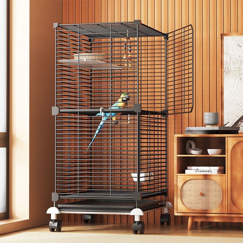 Large Bird Cage for Budgies, Cockatiels, Mynas, Parakeets, Lovebirds - Luxury Breeding Cage, Bird Villa