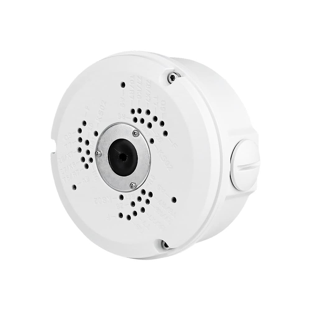 Aluminum alloy multi-hole indoor and outdoor camera storage box, compatible with various brackets, monitoring hemispherical base, and cable management box.