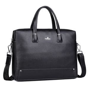 Genuine Leather Men's Handbag Horizontal Business Briefcase, Large Capacity Top Layer Cowhide, Large Capacity Single Shoulder Crossbody Bag for Men