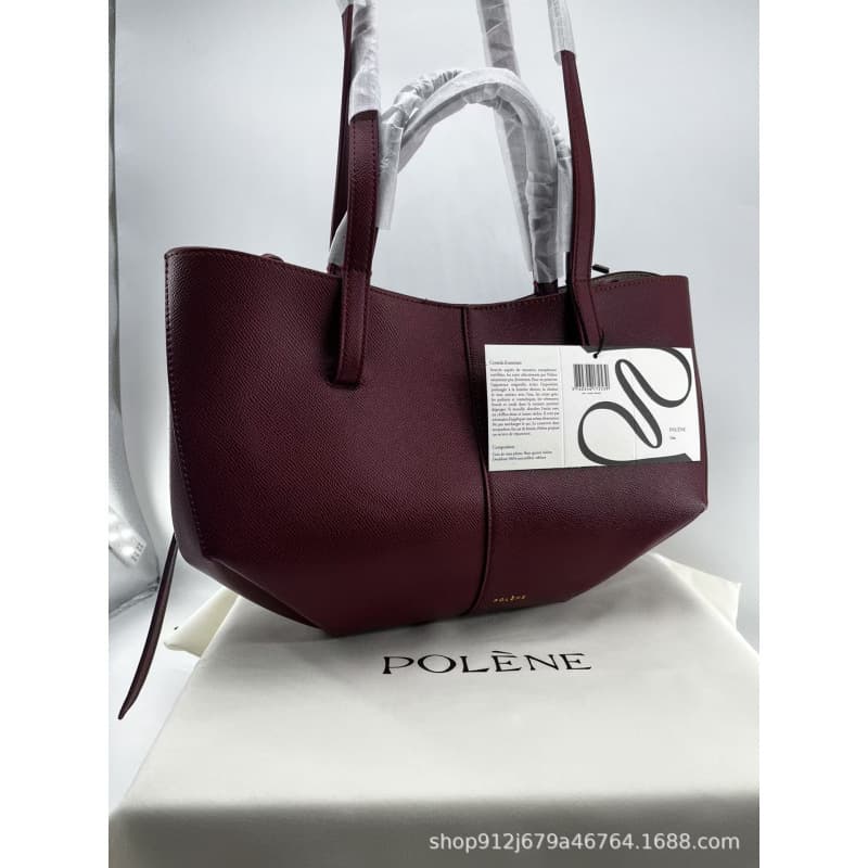 2025 New Polene High Quality Tote Bag for Women Fashion Handbag Pebbled Leather Vintage Wing Bag