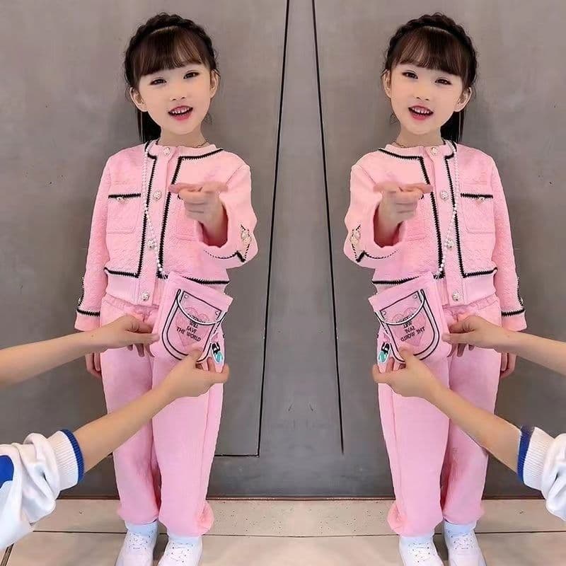 Girls' Set Toddler Outfit Fall 2026 New Trendy Kids Two-Piece Set Baby Girls Spring Autumn Clothing