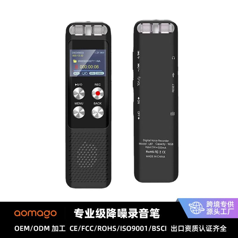 Cross-border Portable Voice Recorder with Speaker, Compact for Students, Classes, Business Meetings, Smart Recording Pen