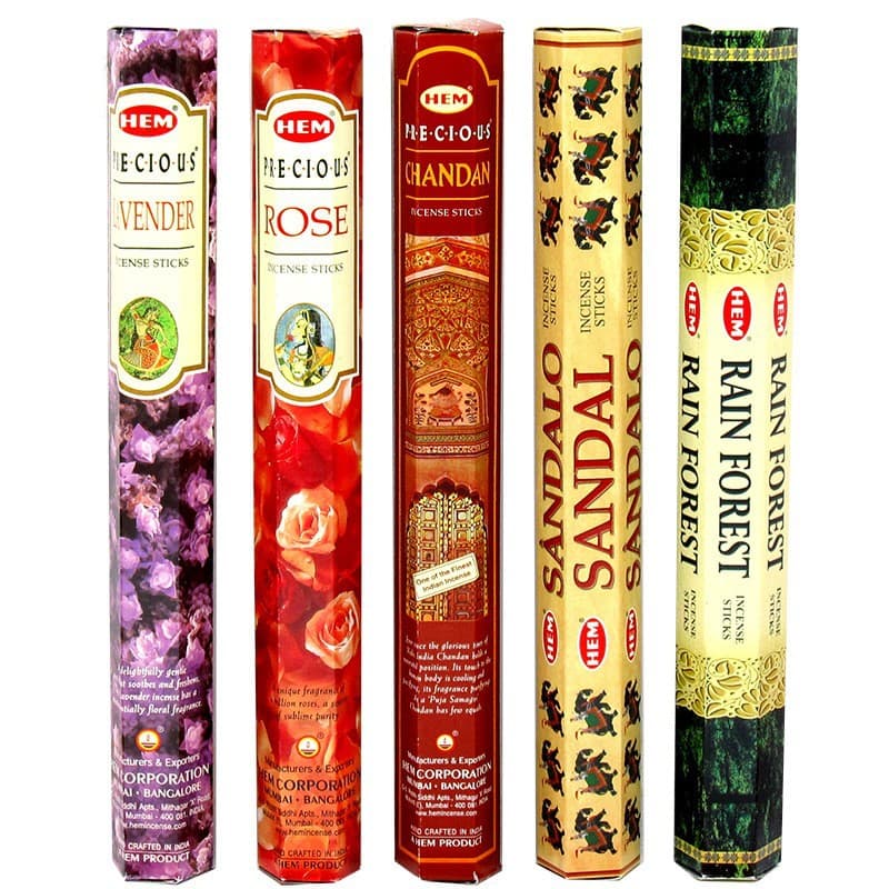HEM Indian aromatherapy sandalwood incense soothing indoor household air purifying incense natural and long-lasting