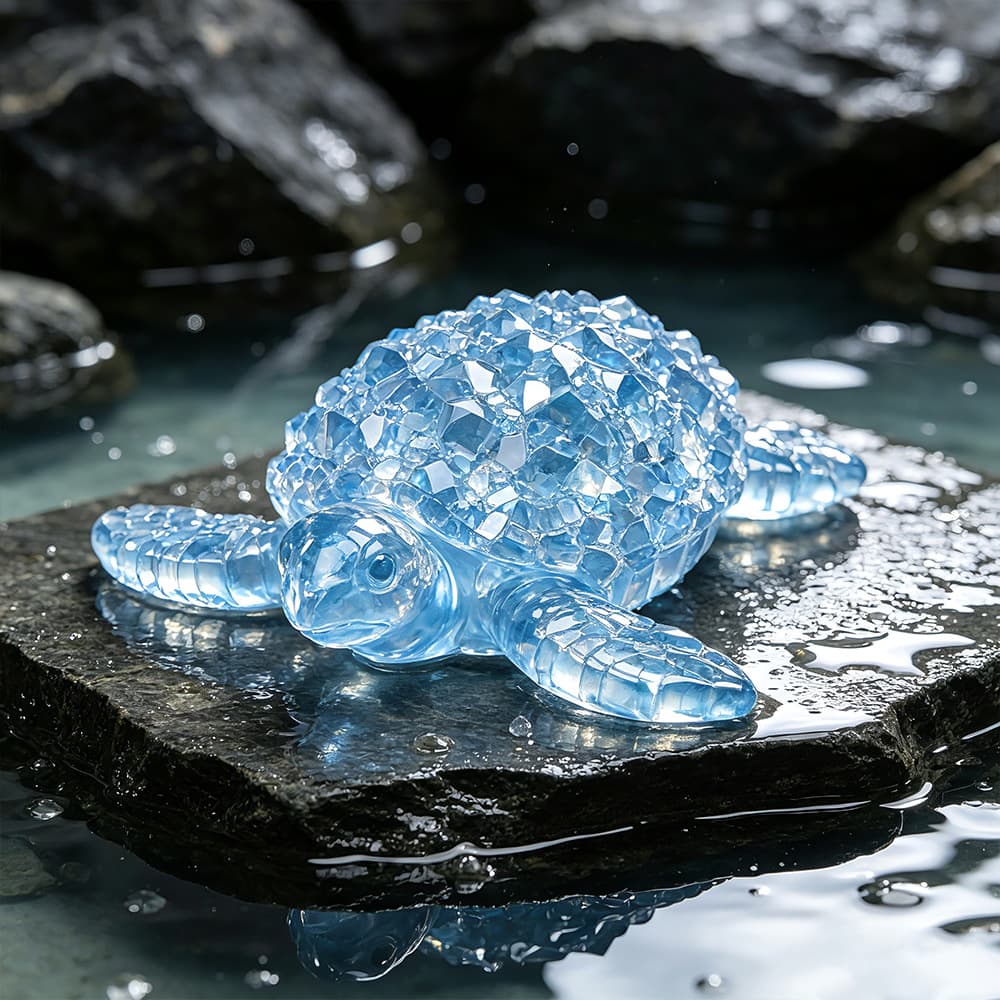 Cross-border 3D Diamond Turtle Silicone Mold DIY Handmade Crystal Turtle Craft Resin Mold