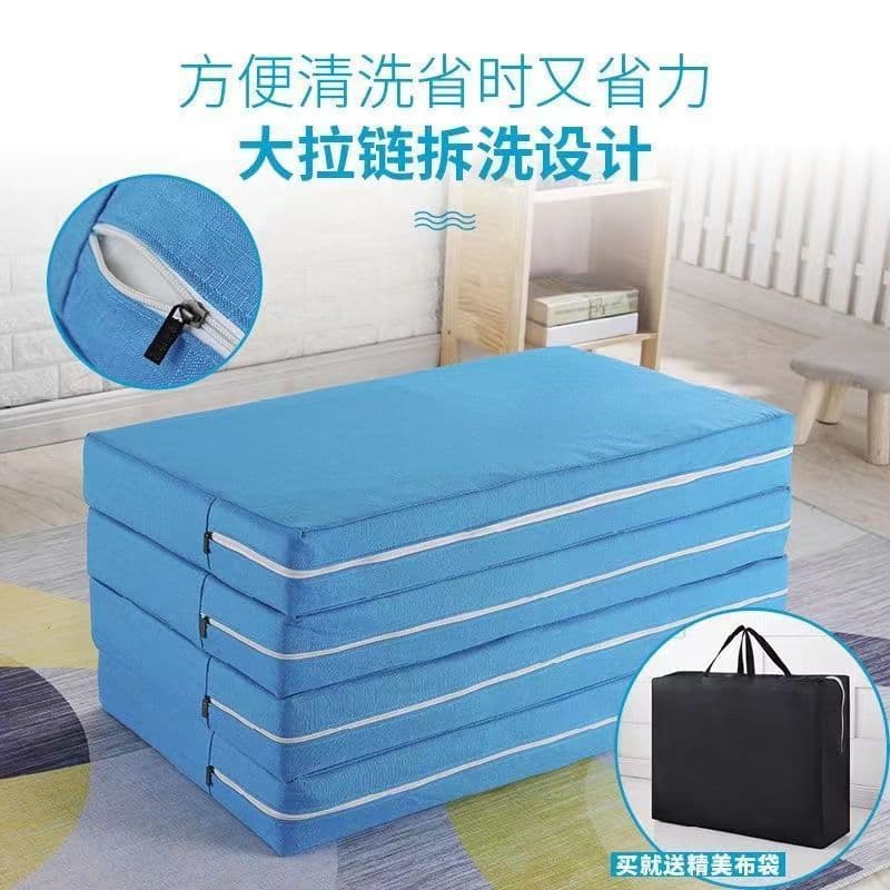 Folding sponge mattress office nap mat floor single lazy student rest mat tatami Japanese mat