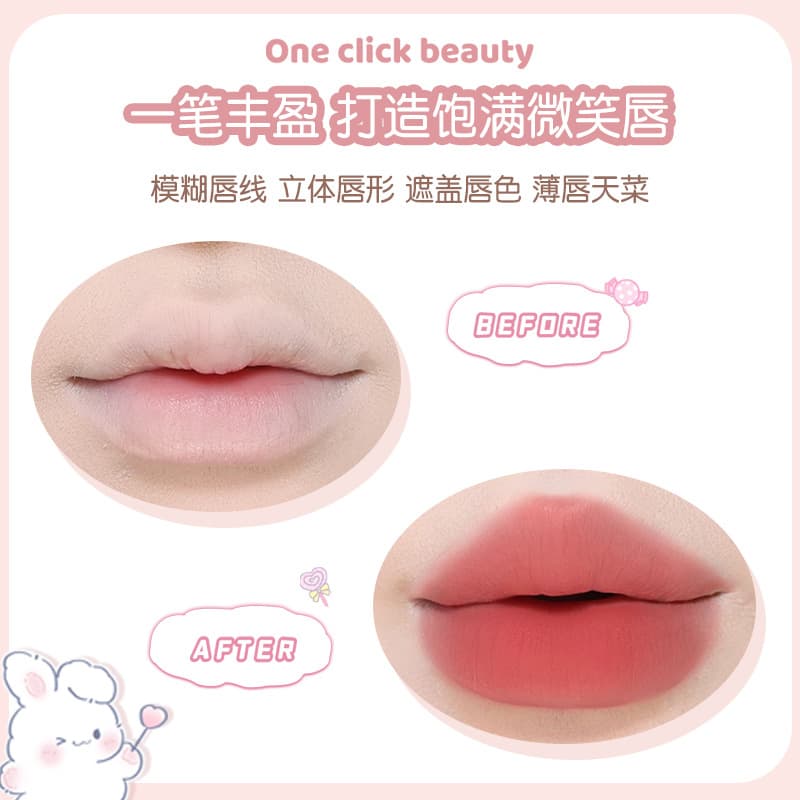 NOVO Cloud Soft Precision Lip Liner Pencil Dual-Ended with Lip Brush, Long-Lasting Color, Lip Contour Pencil, Cosmetics Wholesale