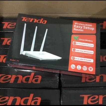 English Version Tenda F3 Three-Antenna 300M Wireless Router WiFi with EU, US, UK Sealed Packaging