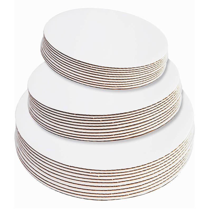 White Round Corrugated Paper Cake Base Tray Cake Pad Support Plate Packaging/baking Packaging