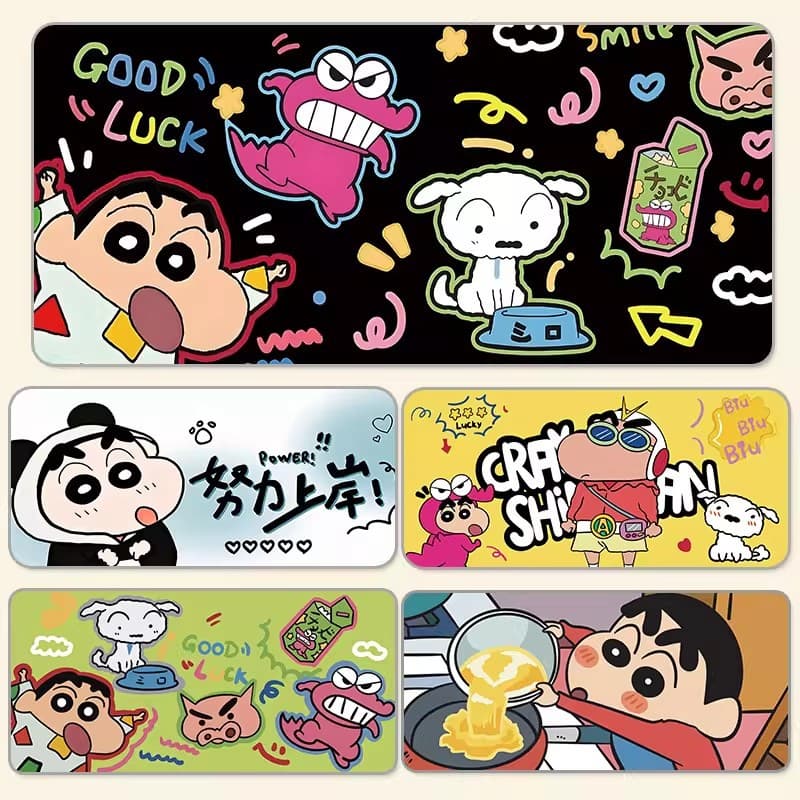 Crayon Shin-chan Mouse Pad Extra Large Cute Cartoon Desk Mat for Women Thickened Office Computer Keyboard Pad Table Mat