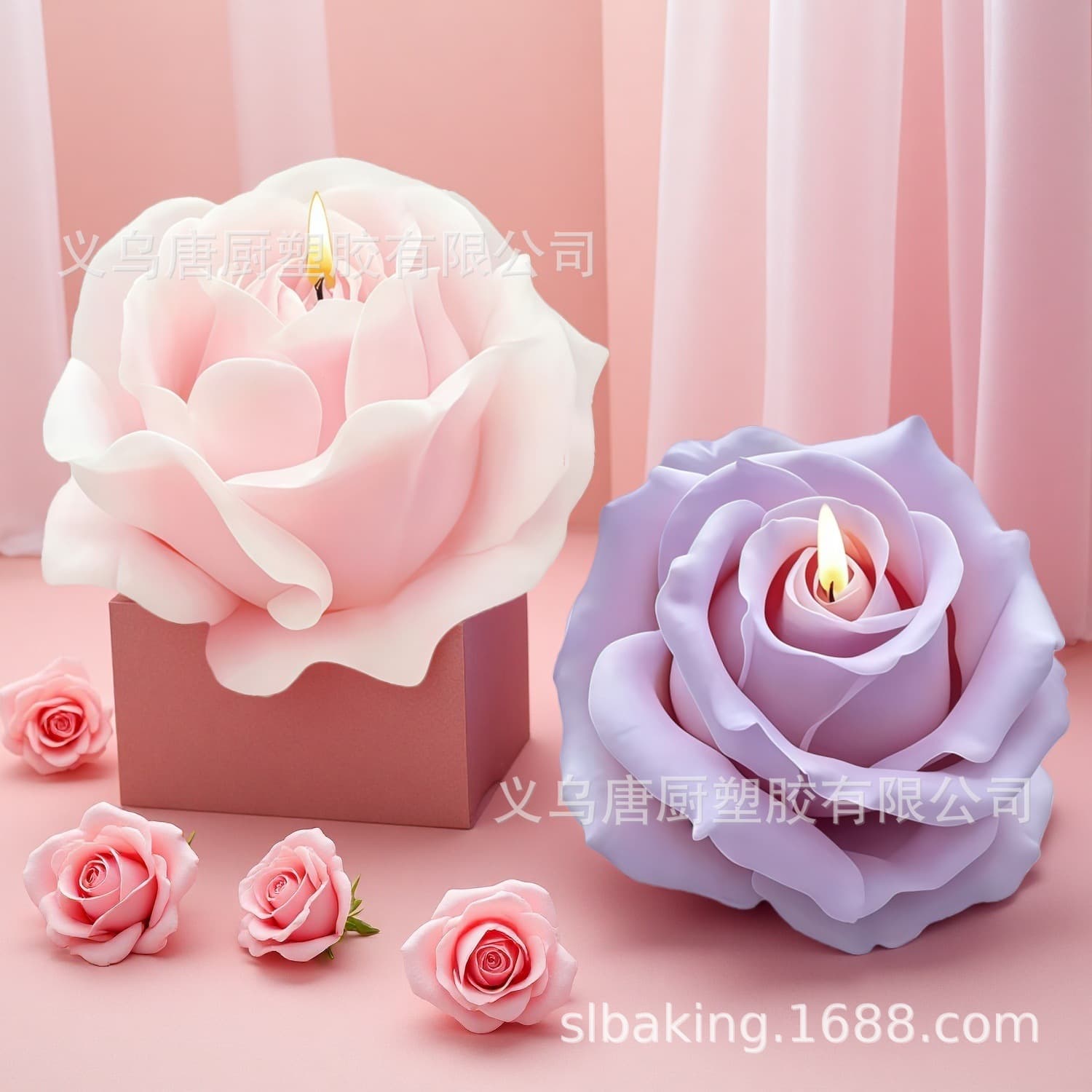 Floral Series Aromatherapy Candle Silicone Mold DIY Petal Scented Stone Handmade Soap Plaster Silicone Mold Cake