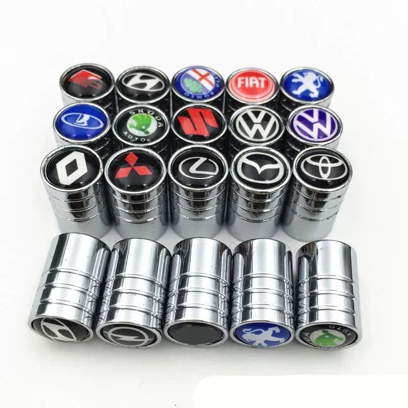 Car accessories with logo tire valve caps, metal modified tire valve caps