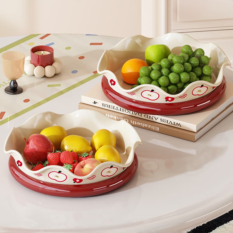 Home dessert plate, rotating fruit tray, lightweight luxury high-end dried fruit and tea snack platter for living room