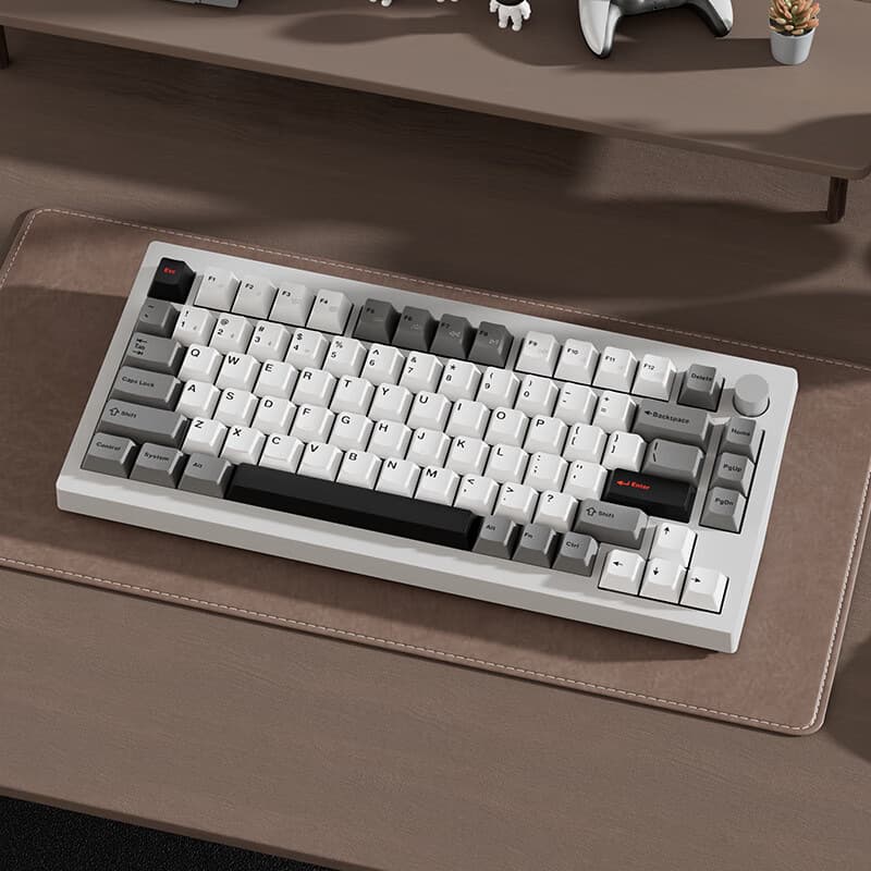 Mechanical Keyboard Tri-Mode Wireless Keyboard Gasket Pro Structure 75% Layout Home Gaming Office Keyboard