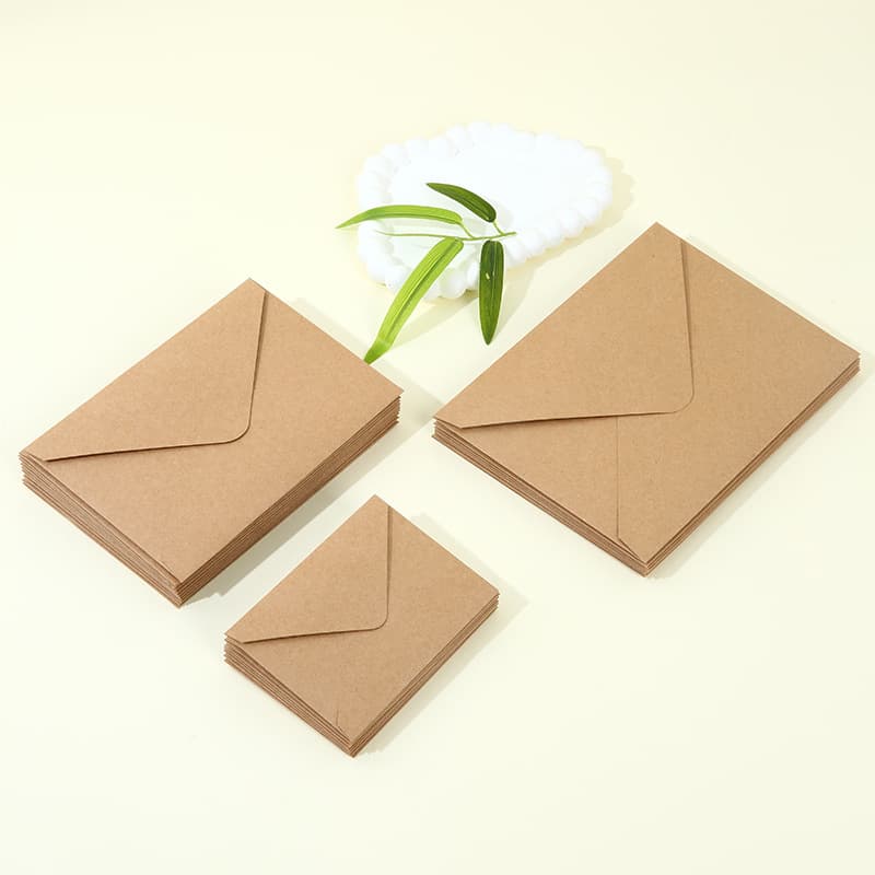 Manufacturer's spot dark retro kraft paper European-style envelope cross-border solid color blank small envelope printing with LOGO added