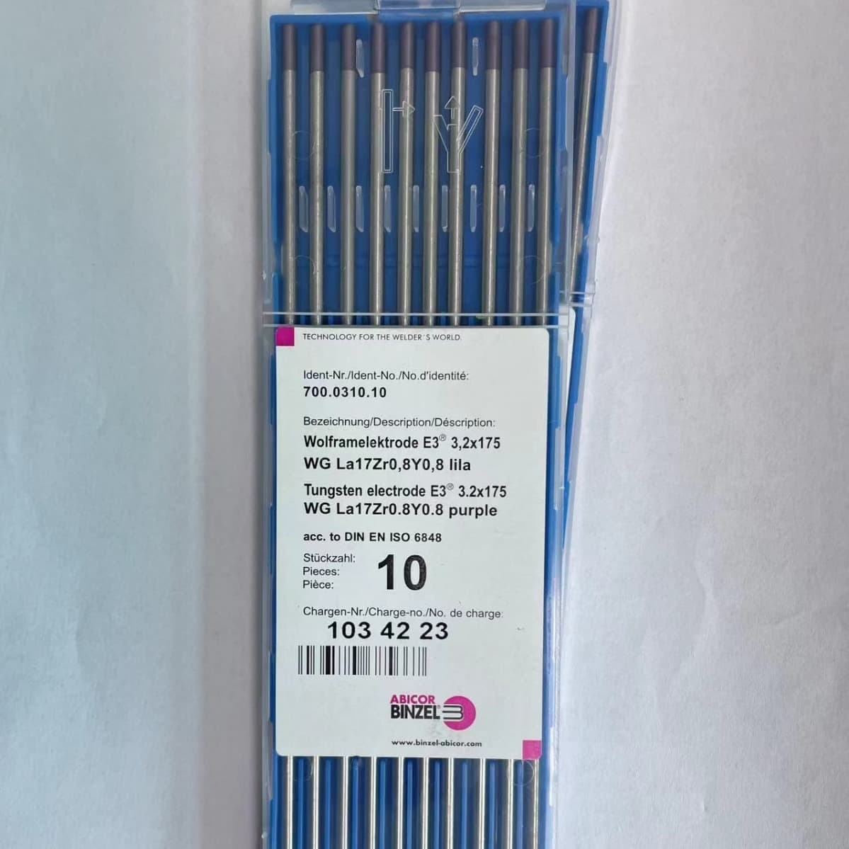 E3 environmentally friendly tungsten electrode with purple tip