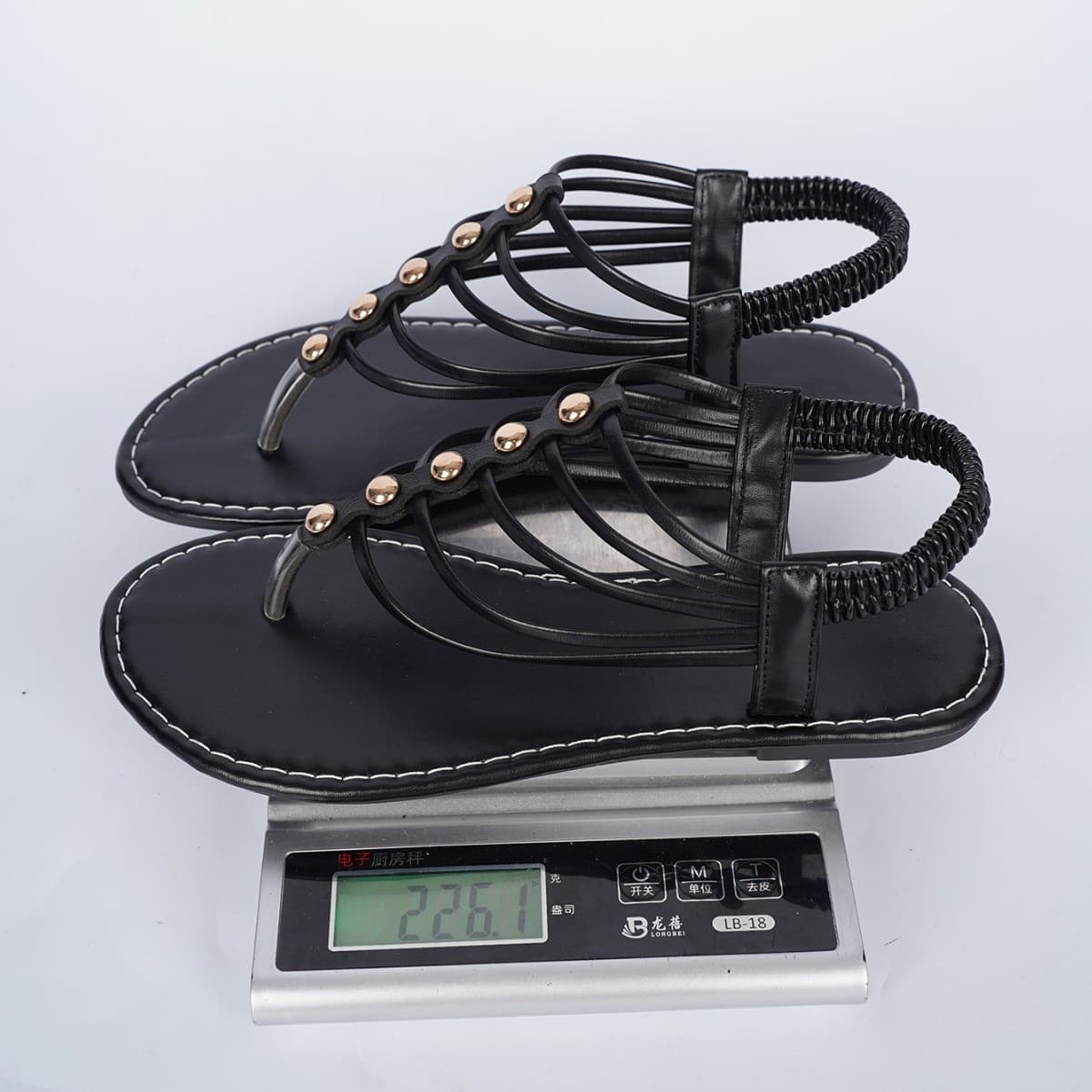 European and American cross-border 2026 cross-border beach shoes elastic Roman style foot sets wholesale fashion casual flat bottom wholesale large size