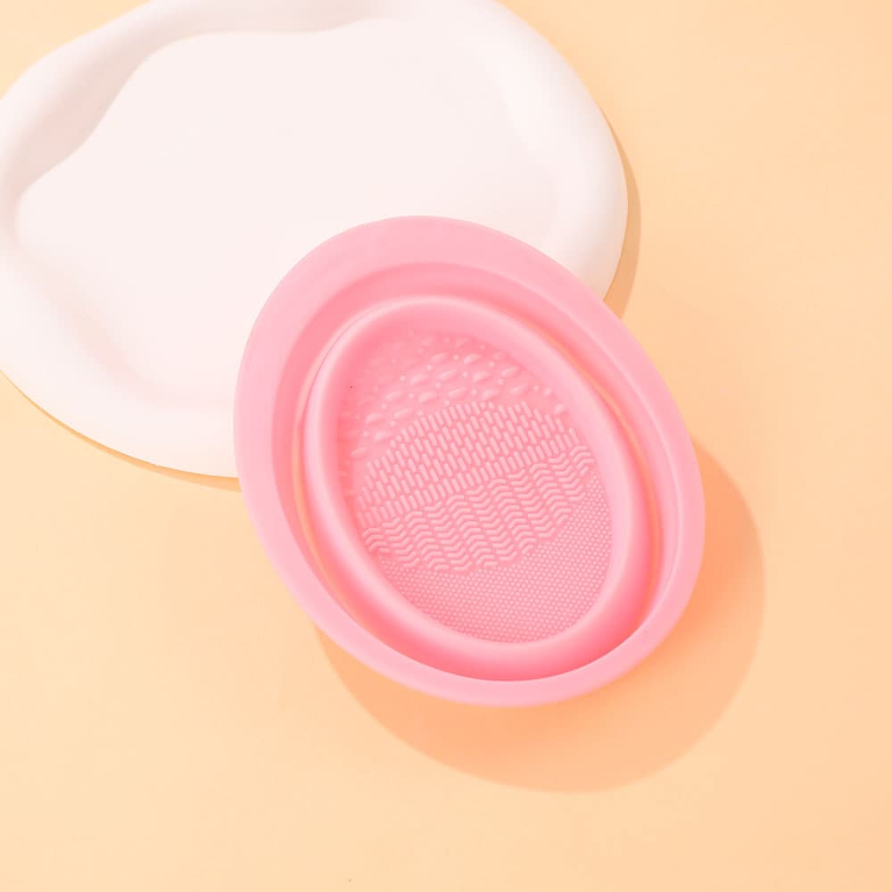Silicone Foldable Brush Cleaning Mat Makeup Brush Sponge Cleaner Bowl Beauty Tool Portable Mask Bowl