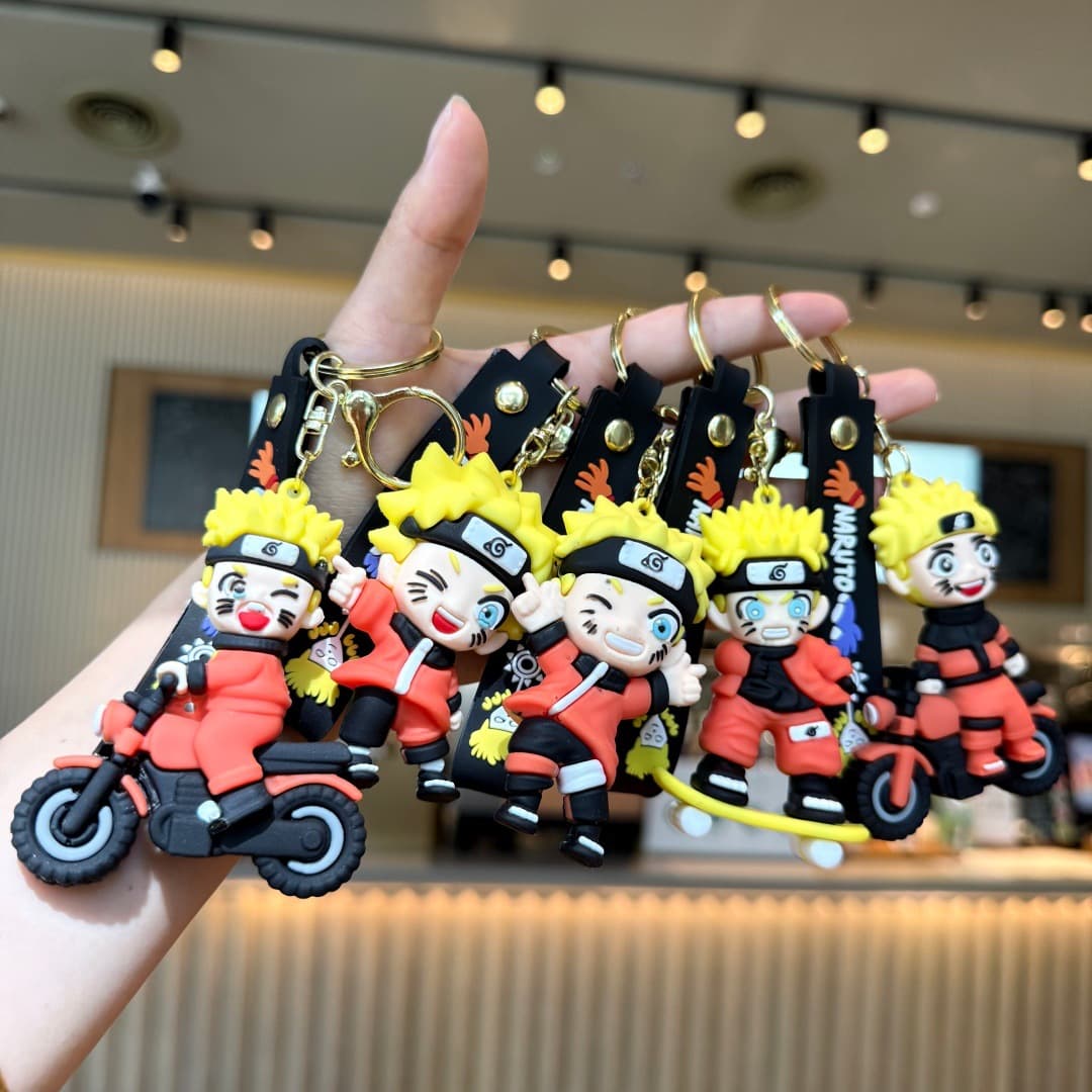 Naruto Keychain Doll Naruto Cartoon Doll Keychain Catching Machine Pendant Boys School Bag Small Gift