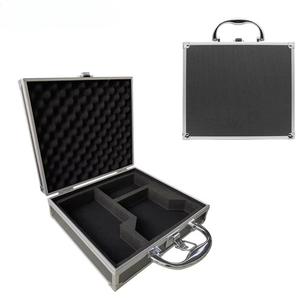 Dental Binocular Loupe Illumination Surgical Magnifier LED Headlight Glasses Aluminum Alloy Case Silver Blue Red