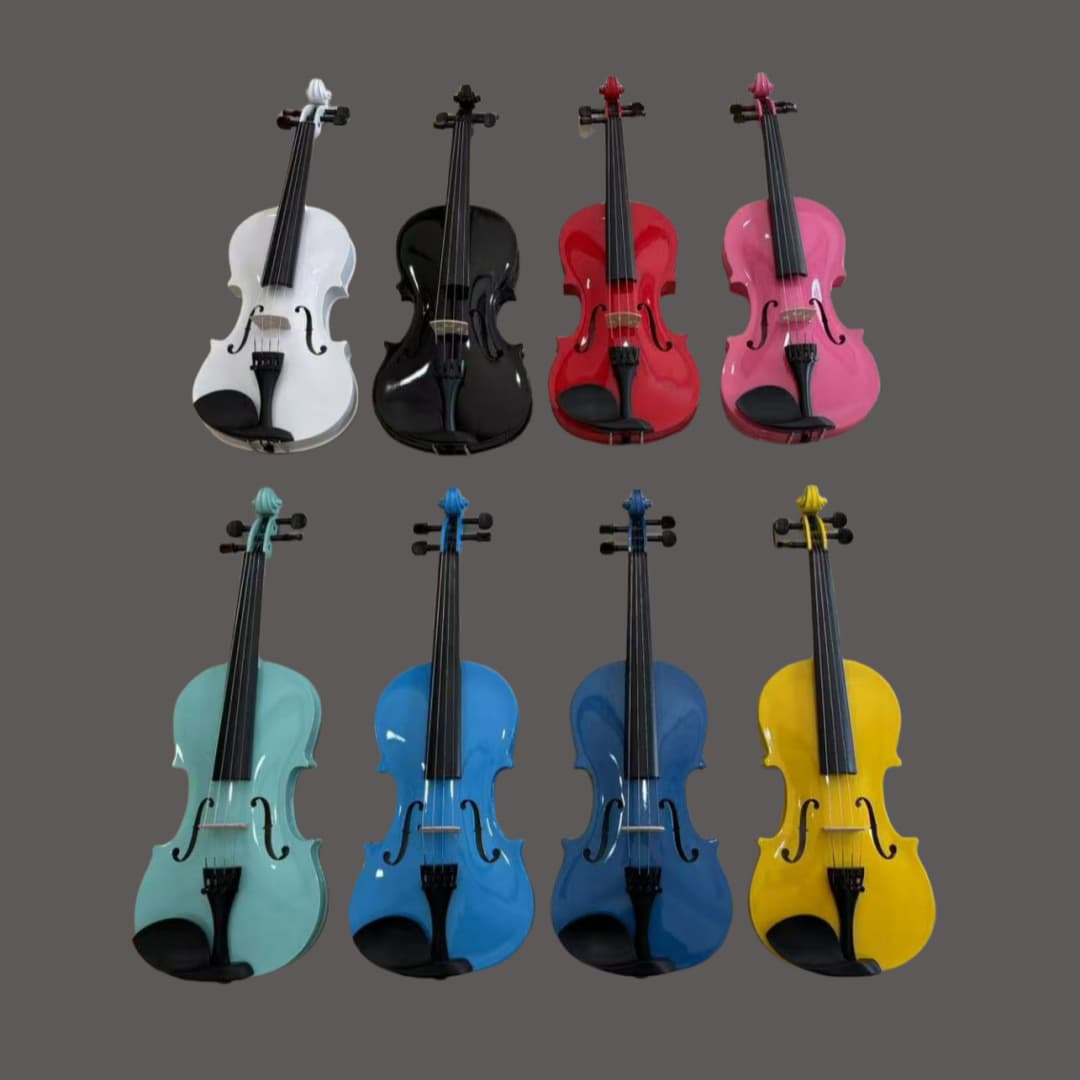 Wholesale Practice Display Decorative Performance Colored Fingerboard Violin Bare Violin Single Violin Without Accessories Bulk Discount