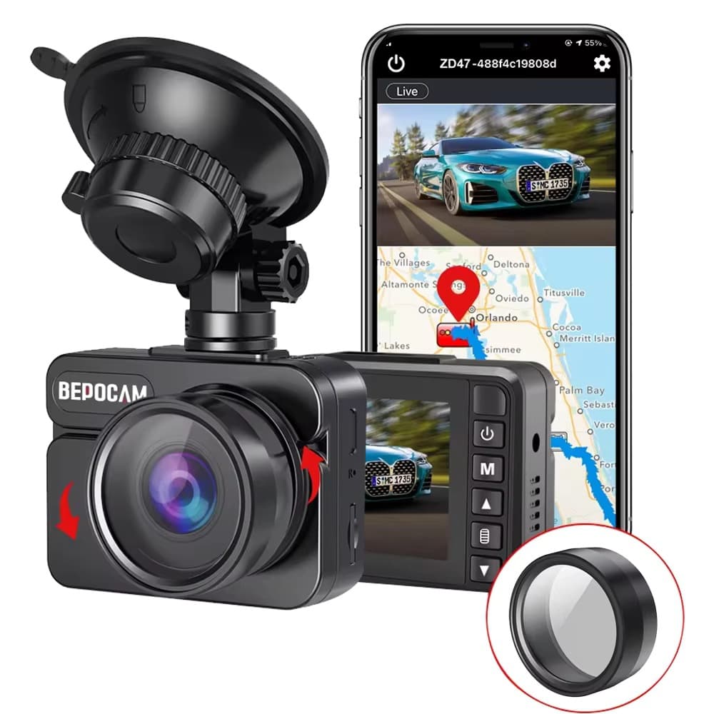 Car DVR 4K CPL 1080P Vehicle Camera with Built-in GPS HD Dash Cam