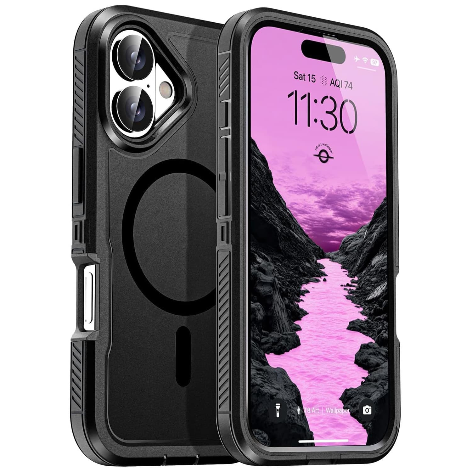 Magnetic Phone Case for iPhone 17 Pro Max, Solid Color, Drop-Proof, Full Coverage for Apple 16, 15, 14, Cross-Border