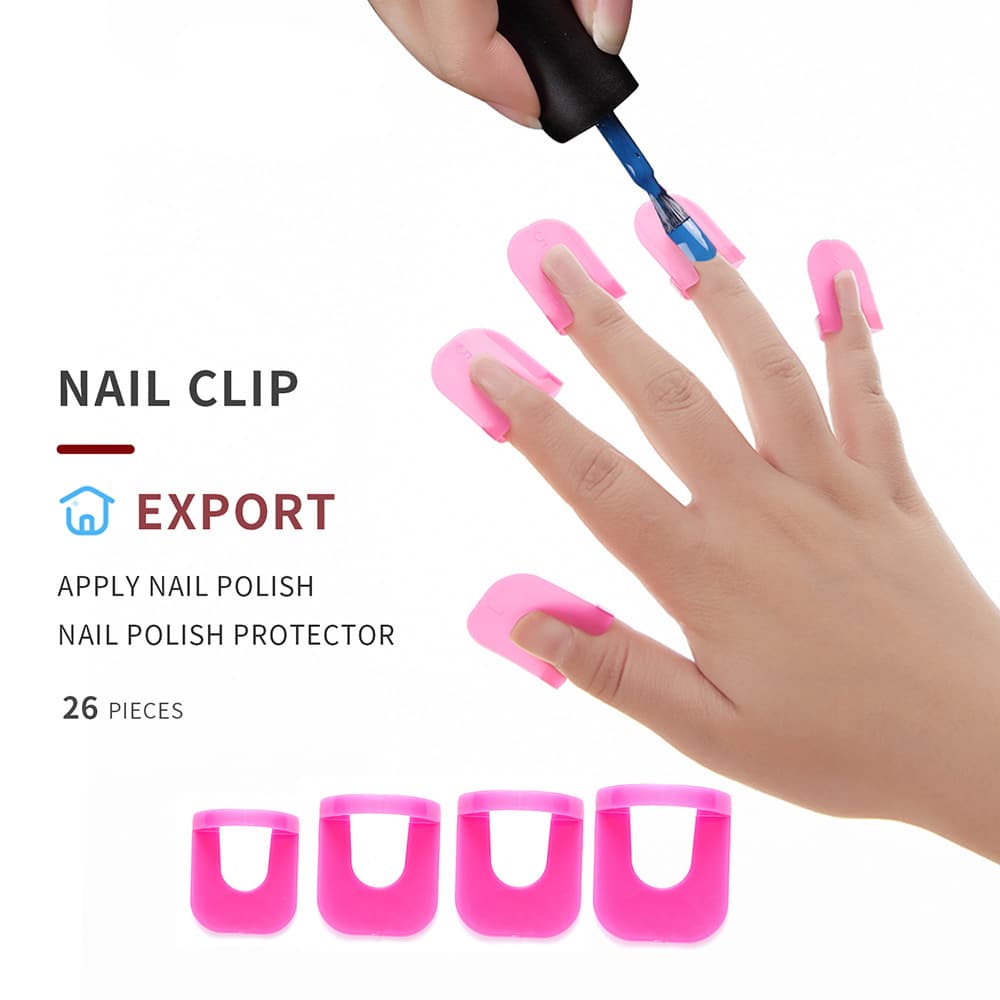 Cross-border Hot-selling Nail Art Tools Nail Anti-overflow Clip Model Clip Nail Protection Clip Nail Polish Gel Nail Edge Anti-overflow