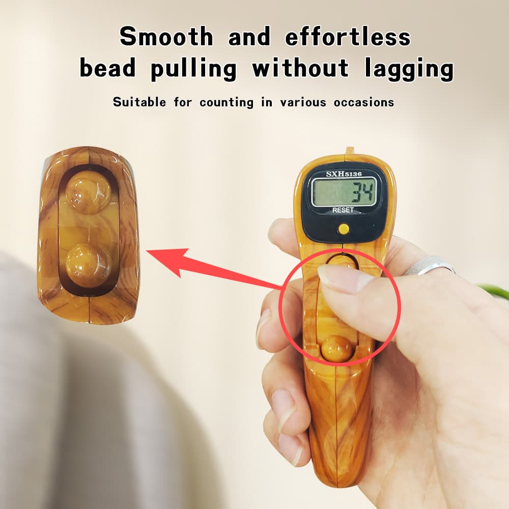 2038S water transfer printing wood grain bead-rolling LCD digital display electronic tally counter factory - ball counter/color options