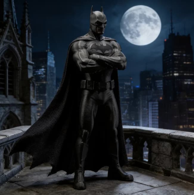 Cross-border 3D Printed Gotham Classic Batman The Dark Knight Figurine Ornament Model Desktop Decoration