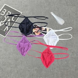 New Men's Mesh Sheer Hollow Sexy Thong Low Waist Stretch Sport Lifting Sexy Underwear Trend