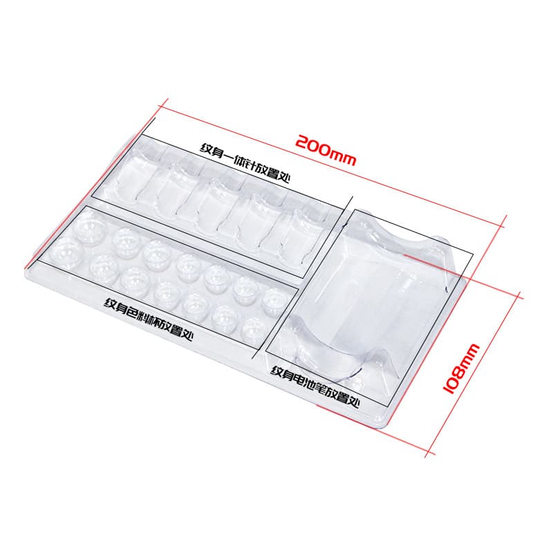 Tattoo and Permanent Makeup Multifunctional Color Tray, Disposable, Lightweight, Convenient for Holding Tattoo Pen, Integrated Needle Storage Rack