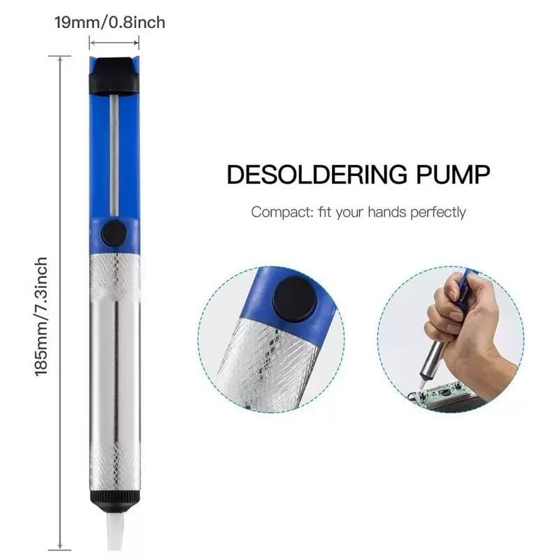 Manual Desoldering Pump, Powerful Automatic Solder Sucker, Electric Soldering Iron Desoldering Tool, Solder Sucker Gun for Electronic Welding