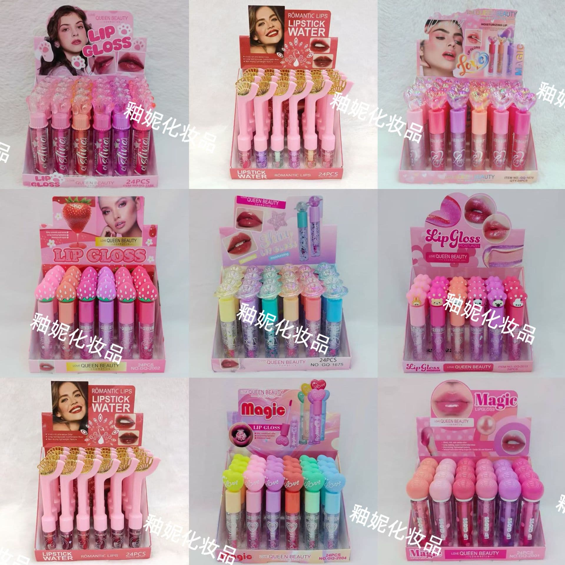 LOVE QUEEN BEAUTY Cute Cartoon Decorative Lipstick, Water Lip Gloss, Water Gloss, Mirror Glass Lip Gloss